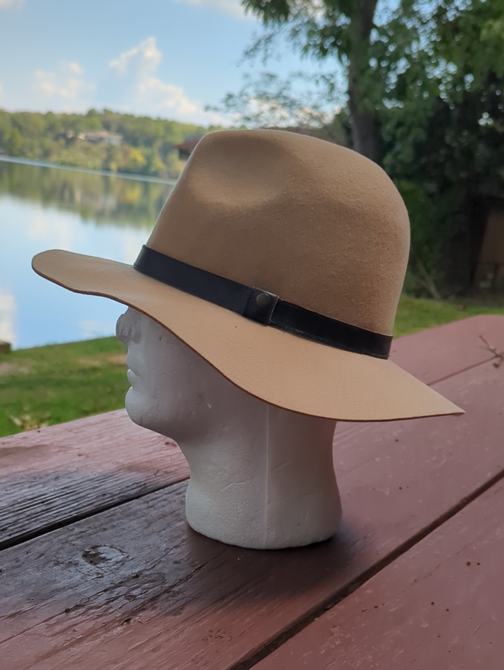 MICHAEL STARS Women's Tan Wool Boho Floppy Hat